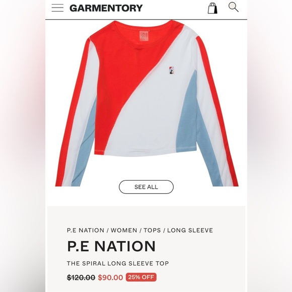 P.E Nation Tops - P.E. Nation long sleeve spiral shirt